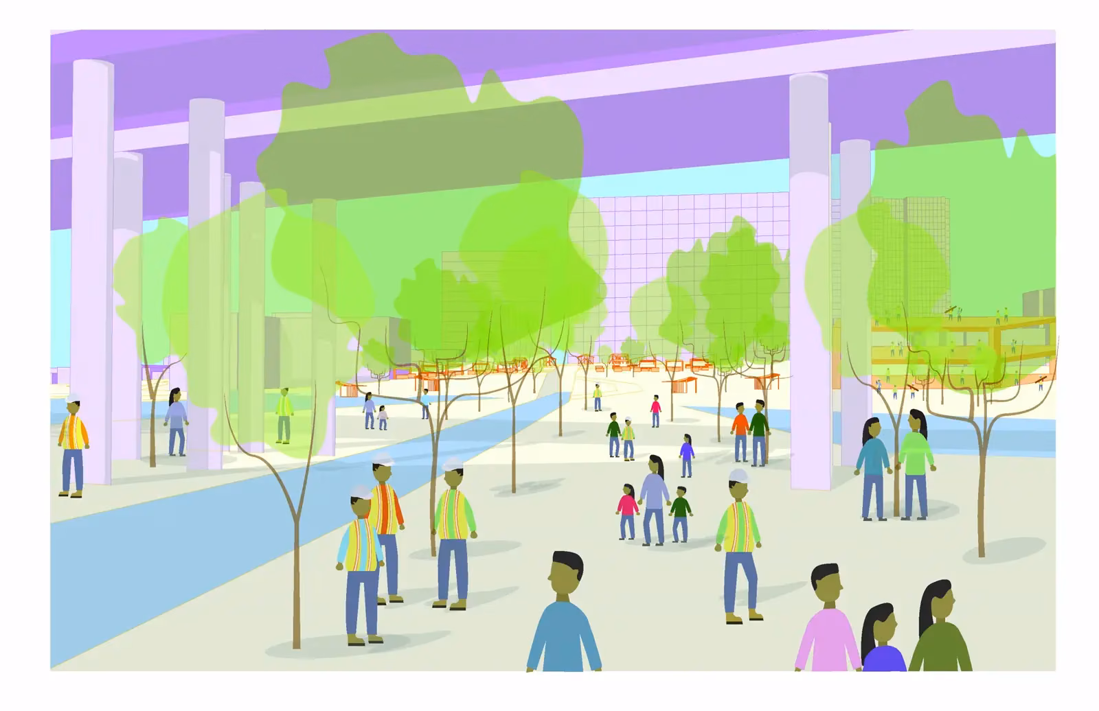 Lia Santana, experiential drawing of a public ground