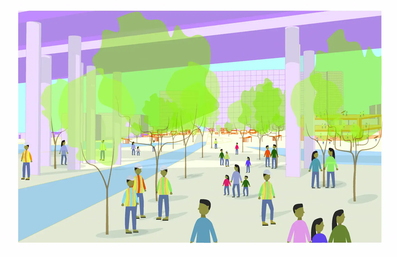 Lia Santana, experiential drawing of a public ground