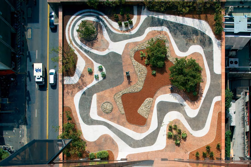 Roberto Burle Marx, Mineral Roof Garden, Banco Safra headquarters, São Paulo, 1983