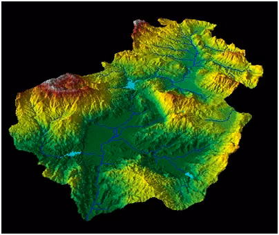 Digital elevation model detail