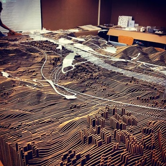 Rib structure model, second view