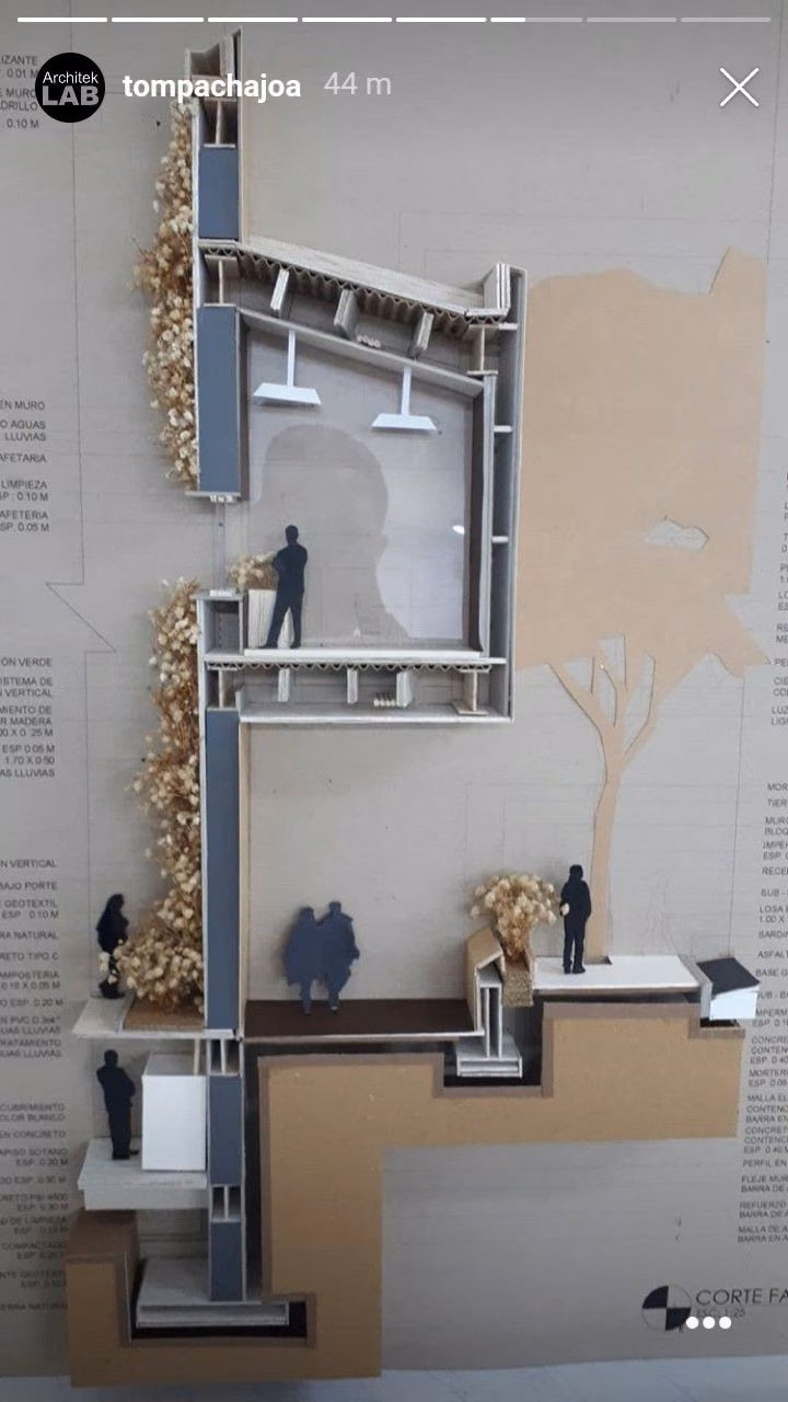 Detail-scale section model (Pinterest)