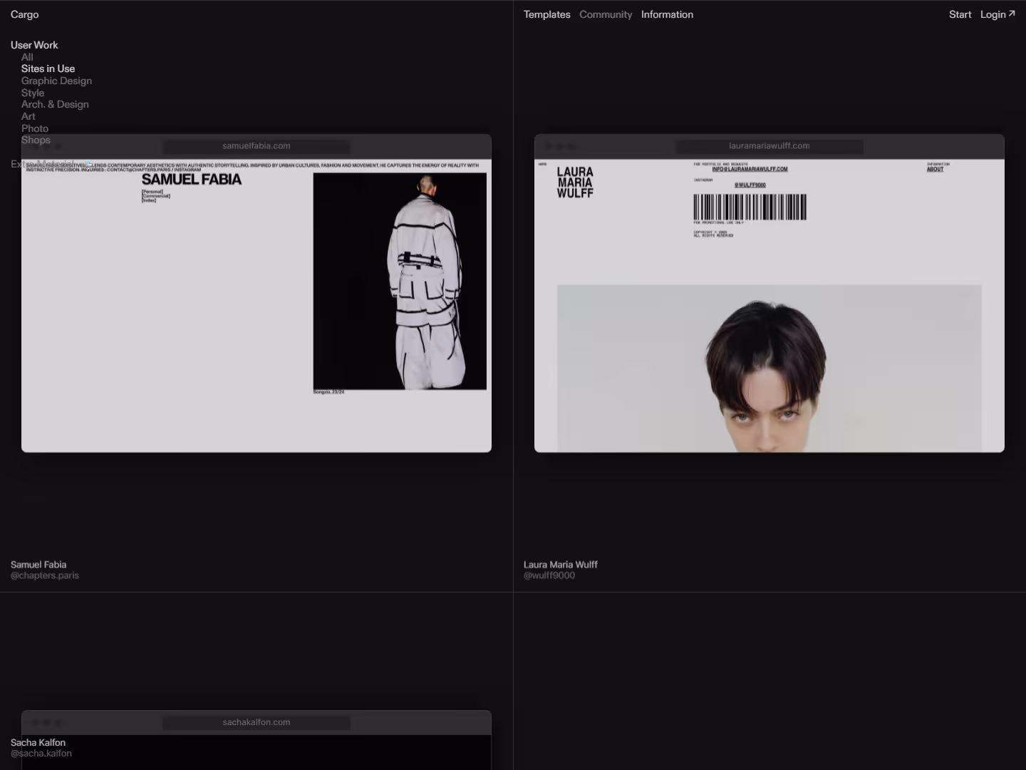Cargo — Sites in Use gallery
