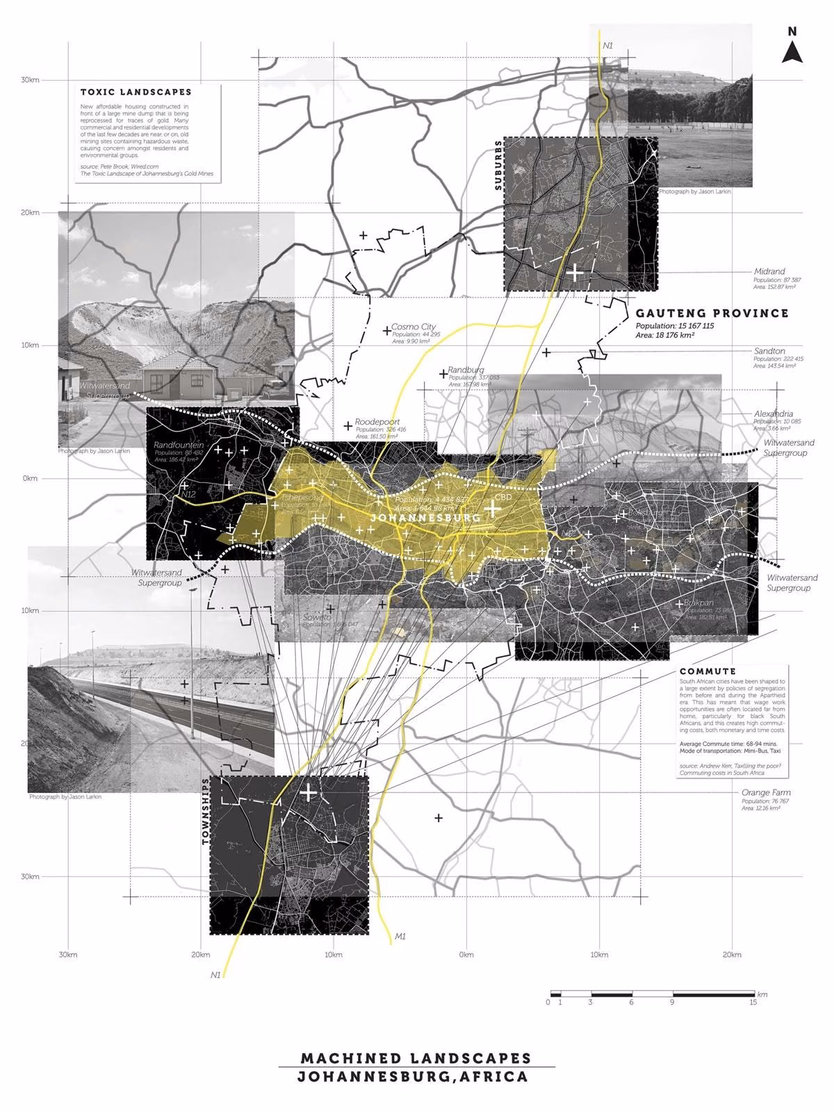 Machined Landscapes, Johannesburg — layered analytical plate